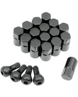 Set of 16 Black Quad Wheel Lug Nuts M12x1.50 ATV UTV