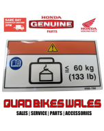 Genuine Honda LABEL,RR CARRIER 87512-HN8-760
