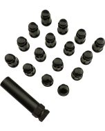 Moose Utility Lug Nut 12x1.50 Splined 16pk Black Quad Parts