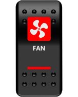 MUD Red Fan Light Rocker Switch ATV UTV
