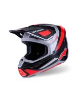 ALPINESTARS SM7 Rise Helmet BLK/RD/SILV 2025 Model