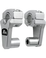 ROX SPEED FX ELITE PIVOTING RISERS FOR 22,2 mm (7/8") OR 28,6 mm (11/8") HANDLEBARS 51mm RISE NATURAL ALUMINIUM