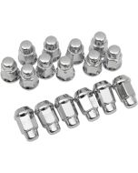 Chrome 12MM x 1.25 Tapered Lug Nuts Pack of 16