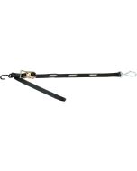 Moose Utility Ratchet Swivel Carabiner Heavy Duty Tie Down Straps 38mm x 1.8m Black