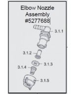 Fimco Parts ELL Nozzle Sub-Assembly 3/8in ATV Booms Repair Parts