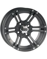 ITP SS212B 12X7 4/110 5+2 Black Alloy ATV Wheel
