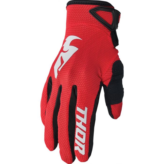 THOR Youth Sector MX Motorcross Gloves Red/White 2023 Model