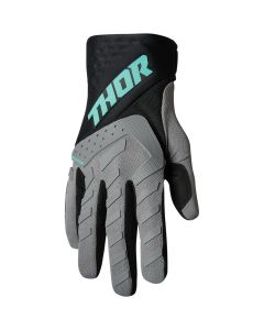 Thor MX Spectrum Gloves Youth Gray - Black - Mint 2022 Model