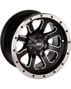 MUD 548 X Quad ATV Wheel Silver - Black 12 and 14 Inch