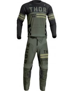 THOR Pulse Combat MX Motorcross Jersey Green 2023 Model