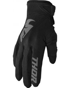 THOR Youth Sector MX Motorcross Gloves Black/Gray 2023 Model