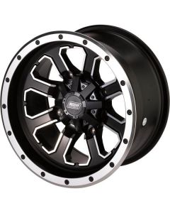 MUD 548 X Quad ATV Wheel Silver - Black 12 and 14 Inch