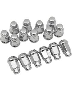 Chrome 12MM x 1.25 Tapered Lug Nuts Pack of 16
