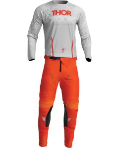 THOR Pulse Mono MX Motorcross Jersey Gray/Orange 2023 Model