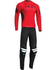 THOR Assist Sting MX Motorcross Long-Sleeve Jersey Black/Red 2023 Model