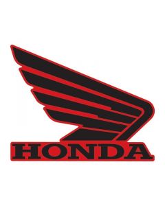 Honda Wing R/H Tank Sticker 107mm Red/Black