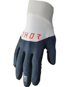 THOR Agile Rival MX Motorcross Gloves Midnight Blue/Light Gray/Black 2023 Model