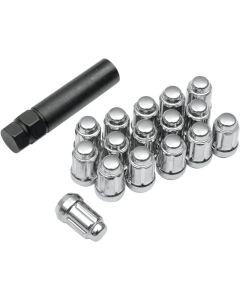 Chrome 12MM X 1.50 Tapered Lug Nuts Pack of 16