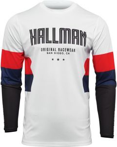 THOR Hallman Differ Draft MX Motorcross Jersey Navy/Red/White 2023 Model