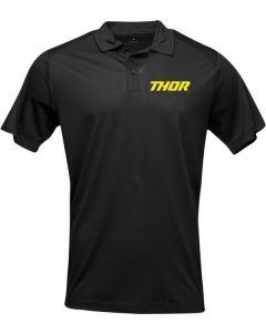 THOR Loud Polo MX Motorcross Shirt Black 2023 Model