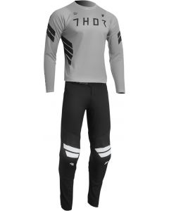 THOR Assist Sting MX Motorcross Long-Sleeve Jersey Black/Gray 2023 Model