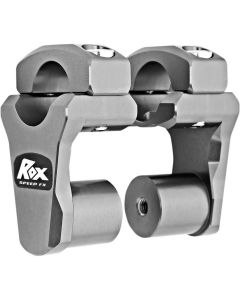 ROX PIVOTING HANDLEBAR RISER FOR 28,6 mm (11/8") HANDLEBARS 51mm RISE GREY ANODIZED