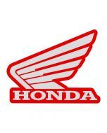 Honda Wing L/H Tank Sticker 133mm Red/Silver
