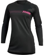 THOR Women's Sector Minimal MX Motorcross Jersey Black/Pink 2023 Model
