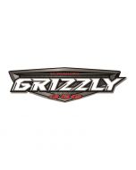 Yamaha 350 Grizzly R/H or L/H Tank Sticker 280mm Red/Silver/Black