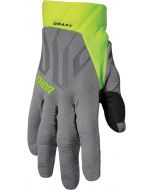THOR Draft MX Motorcross Gloves Gray/Acid 2023 Model