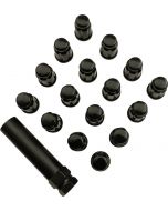 Moose Utility Lug Nut 3/8 Splined Black 16pk Quad Parts