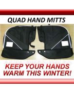 Quad Bike Handle Bar Mitts Gloves BLACK Mittens ATV HD