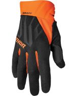 THOR Draft MX Motorcross Gloves Black/Orange 2023 Model